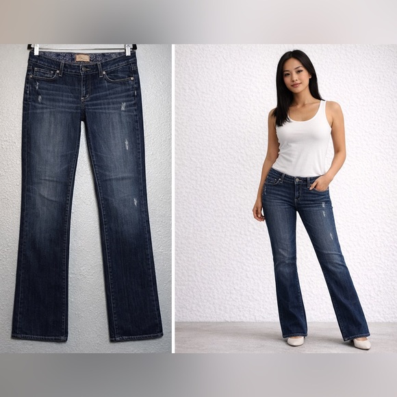 PAIGE Denim - Paige JimmyJimmy Jeans | Slim Straight|Low Rise Distressed | Dark Wash | Size 27